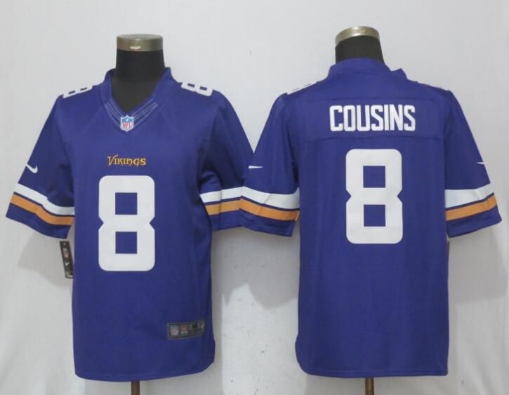 Men Minnesota Vikings #8 Cousins Purple New Nike Limited NFL Jerseys
